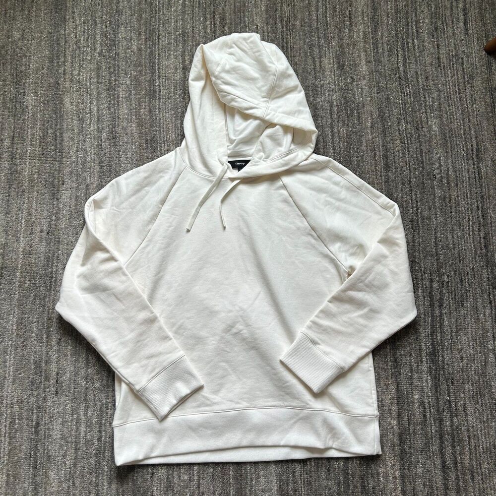 Theory Cream Hoodie Sweatshirt